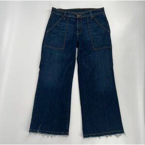 Perry Ellis Flare Rough Hem Jeans Size 6 Women’s